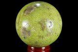 Polished Green Opal Sphere - Madagascar #78768-1
